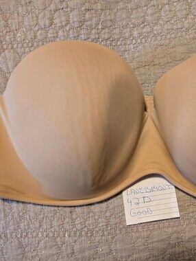 Cacique 42D Nude Strapless Smooth Molded Bra